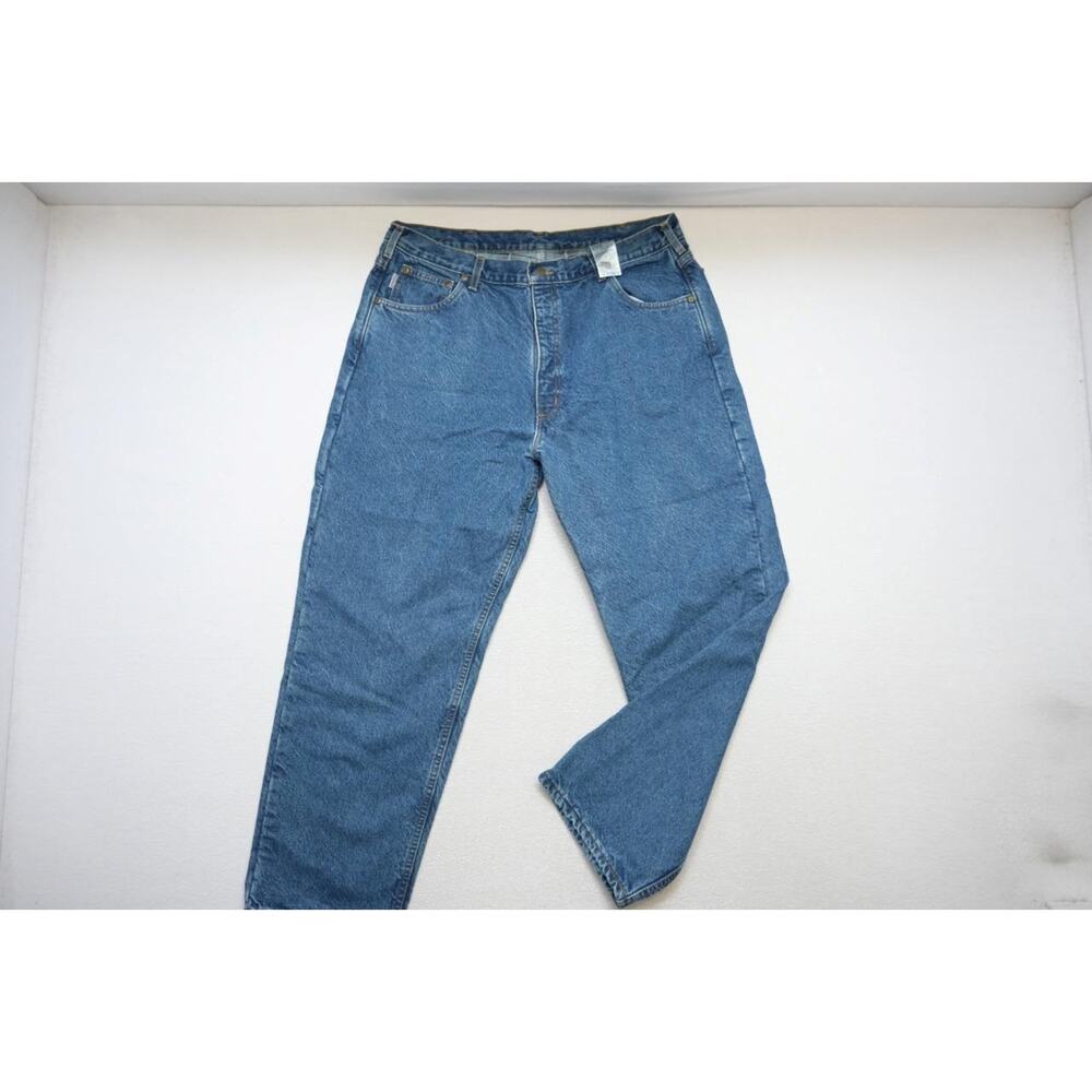 Carhartt B21 DST Denim Flannel Lined Jeans Rugged Work Wear Mens Sz 40 x 30 - Picture 2 of 7